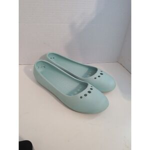 Crocs Light Aqua Blue Size 9 Slip On  Shoes Women's Flats Casual‎
